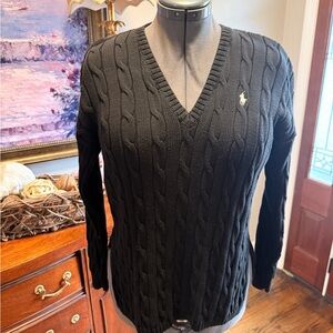 Ralph Lauren black Cable Knit Sweater